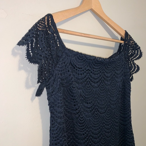 Lilly Pulitzer | Jade Lace Off the Shoulder Dress - Picture 7 of 10